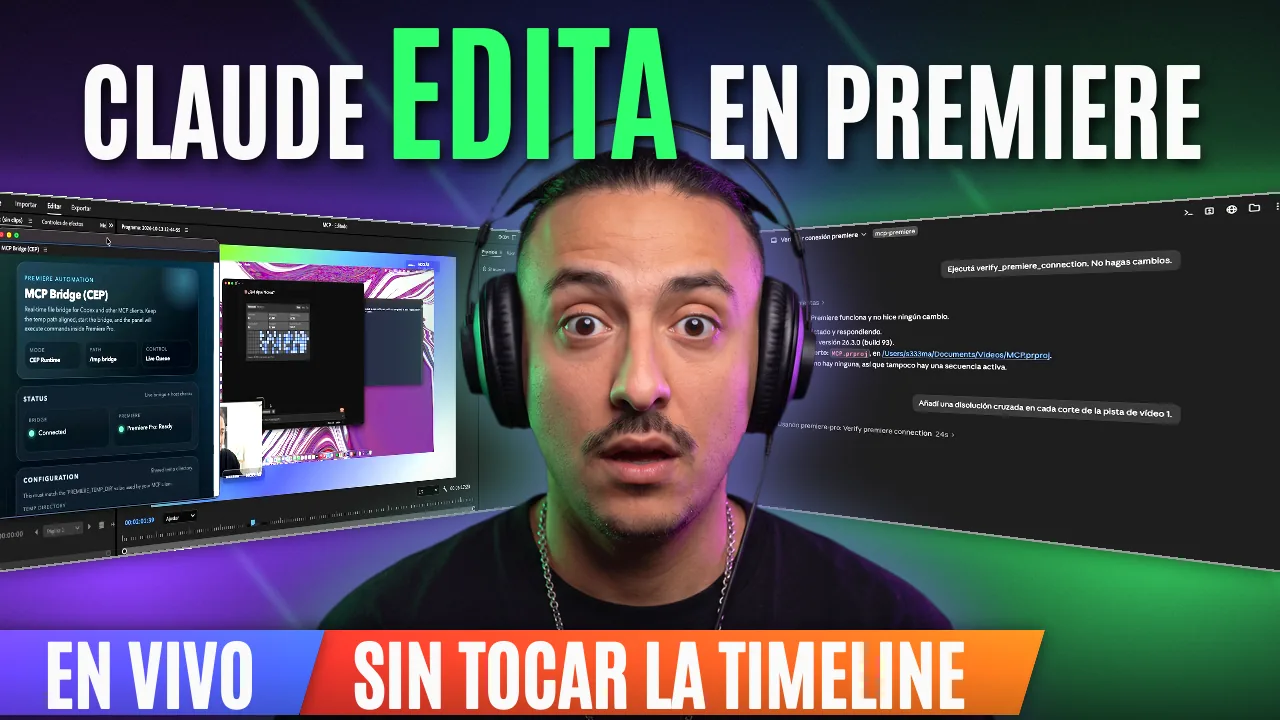 Video thumbnail: Claude edita mis videos en Premiere
